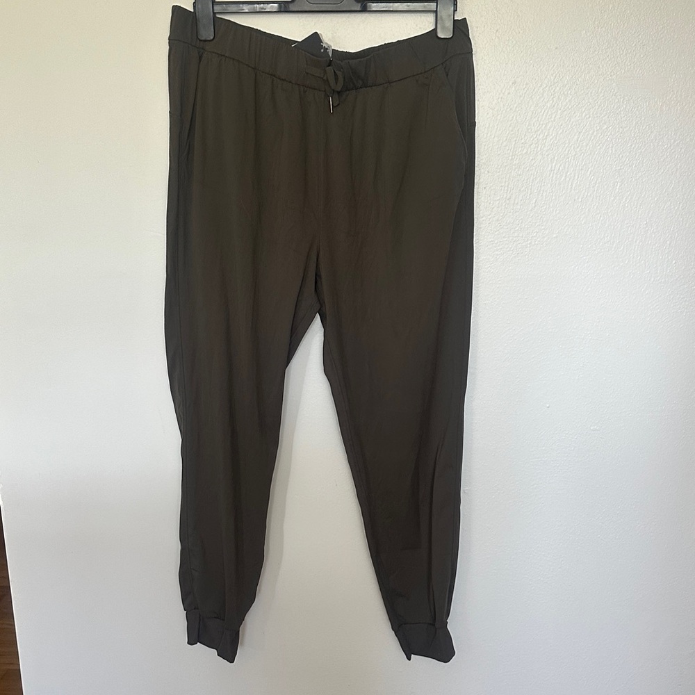 Women’s Olive Green Drawstring Track Joggers